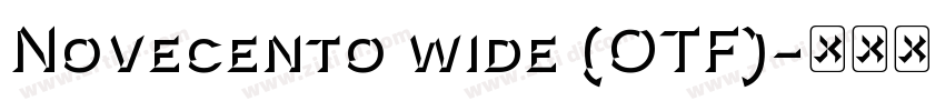 Novecento wide (OTF)字体转换